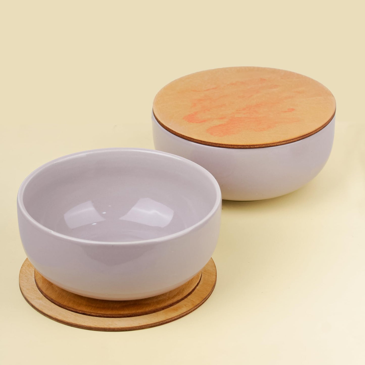 The Earth Store Solid Mustard Color 500ML Ceramic Bowl Dishwasher & Microwave Safe Bowl Mixing Bowl for Snacks, Pasta, Rice, Dal, Fruits, Salad, Noodles, Maggi and More Serving Bowl
